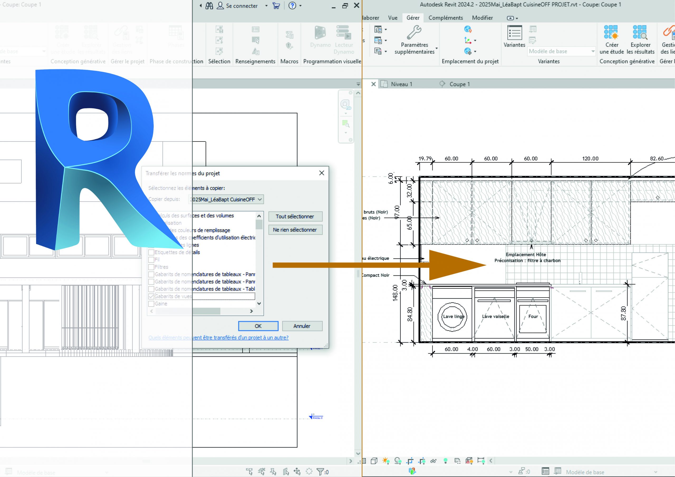 transferer norme projet Revit Export format Image de Garde